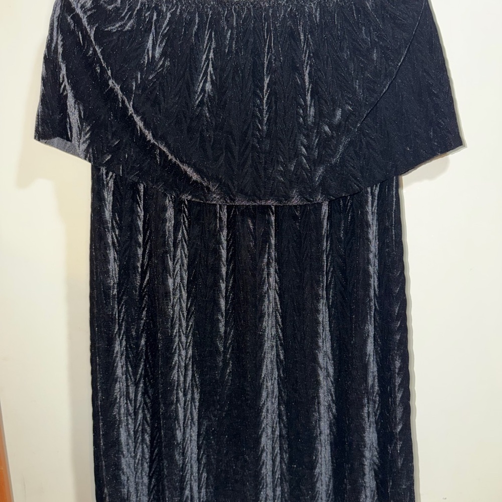 Sadie & Sage Black Velvet Mini Dress
